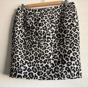 Halogen Leopard Print Pencil Skirt